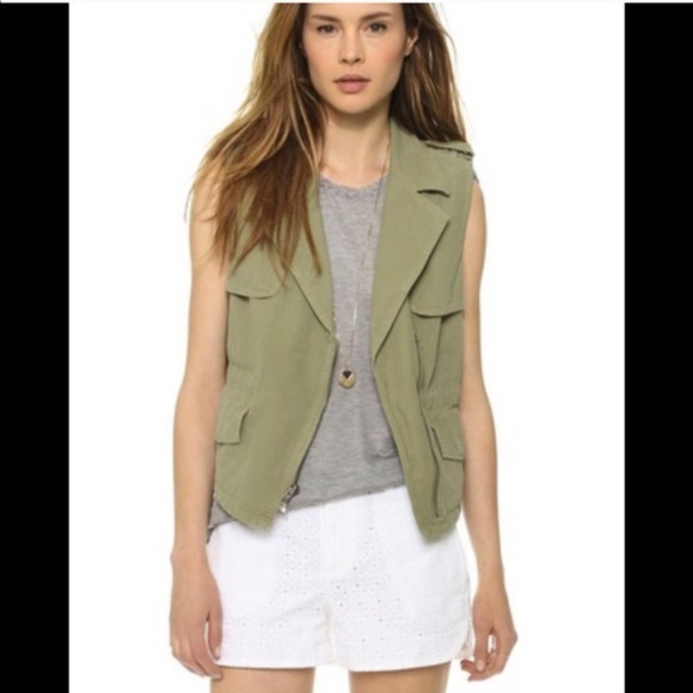 Madewell Army Green Safari Vest Size S